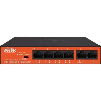 Switch WI-PS205H V2 - 4FE + 2FE PoE switch, 250m, 40W