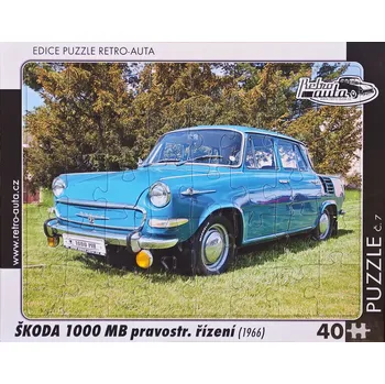 Puzzle Puzzle Skoda 40 dílků ŠKODA 1000 MB (1966) papírové
