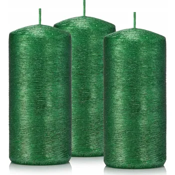 Svíčka Dekorativní parafinová svíčka bez vůně Drobo 3 ks