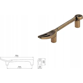 Nábytkové kování Nábytková úchytka SIRO 1051-106ZN10 stará mosaz