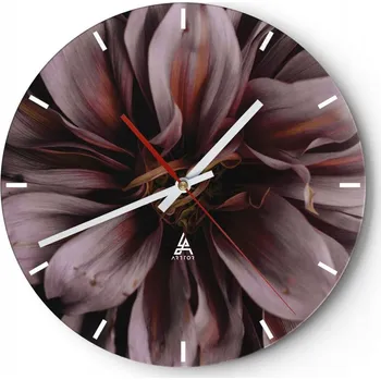 Hodiny Nástěnné hodiny do kuchyně 30x30 Květiny Skleněné hodiny do obýváku Loft Tiché