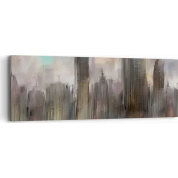 Obraz Obraz na plátně do obýváku ložnice 90x30 město foto obrazy na zeď