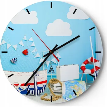 Hodiny Nástěnné hodiny do kuchyně 30x30 Pro děti Skleněné hodiny do obýváku Tiché