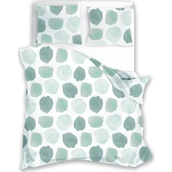 Povlečení Povlečení 160x200 Saténové mikrovlákno - Mátové tečky 001 160x200