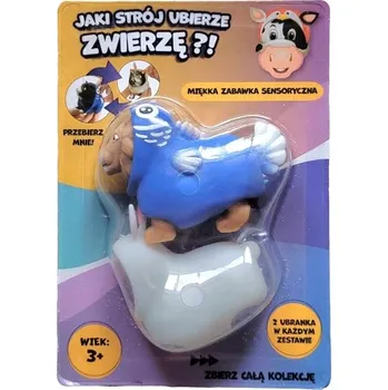 Hračka pro nejmenší Senzorická hračka mačkací hračka se zvířátky v oblečení