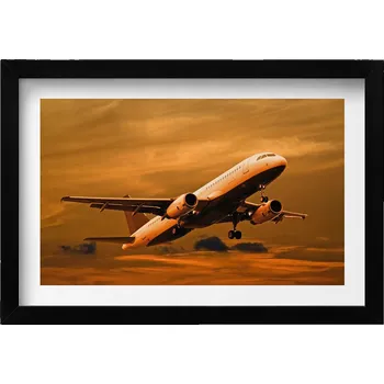 Obraz Dekorace obraz s grafikou v krásném černém rámu Cesta do neznáma 30x20 cm