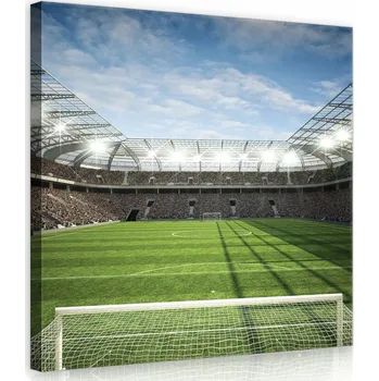 Obraz OBRAZ NA PLÁTNĚ CANVAS 80x80 MÍČ STADION ZÁPAS