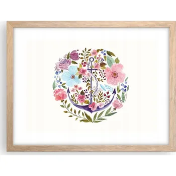 Obraz Obraz plakát v rámu světlý dub do obýváku 40x30 kotva foto na zeď