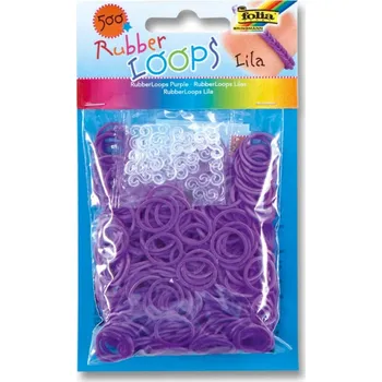 kreativní sada Gumičky na pletení 500 ks + háček Fólie šeříková