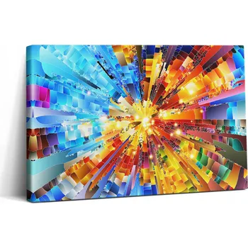Obraz Fotoobraz na plátně do ložnice Nástěnná Dekorace 3D kompozice barev