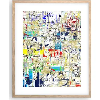 Obraz Obraz plakát na zeď v rámu světlý dub 40x50 graffiti plakáty do obýváku