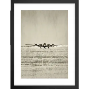 Obraz Obraz plakát v černém rámu do obýváku 30x40 foto plakát letadlo na zeď