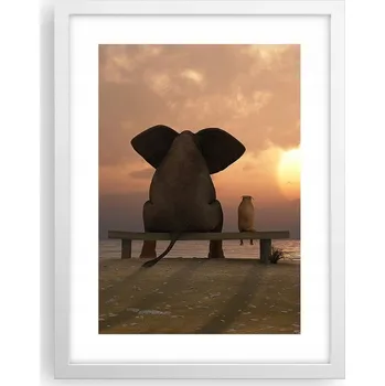 Obraz Obraz plakát v bílém rámu do obýváku 30x40 abstrakce plakáty na zeď