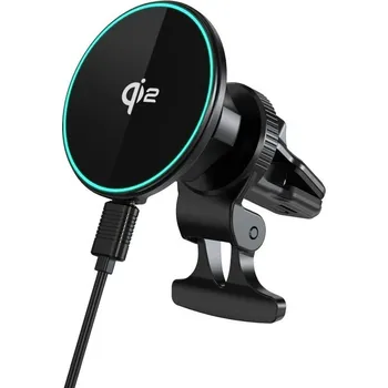 Držák do auta Winner Group Magnetický držák telefonu s bezdrátovým nabíjením Qi2 a podporou MagSafe 15W