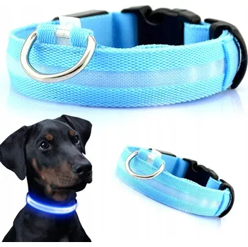 Obojek pro psa SVÍTÍCÍ LED OBOJEK pro Psa Kočku 30-45cm vel. M