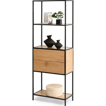 Obývací stěna Mebel Partner Soren Reg (dub + černá)