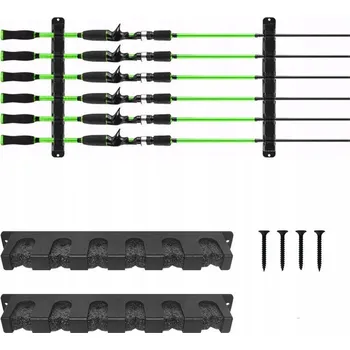 DRŽÁK NA PRUTY VĚŠÁK STOJAN PRO 6 PRUTŮ NA ZEĎ RYBÁŘSKÉ STANOVIŠTĚ