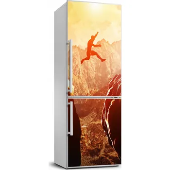 Fototapeta Fototapeta / Nálepka na ledničku - Skok přes propast