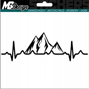 Samolepicí dekorace na vozidlo NÁLEPKA Auto Hory PULS Životní linie 22x7