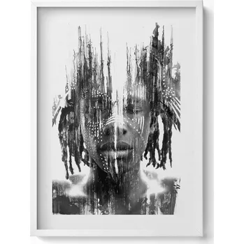 Obraz Obraz dekorace na zeď Ilustrace domorodého obyvatele Afriky 50x70 cm