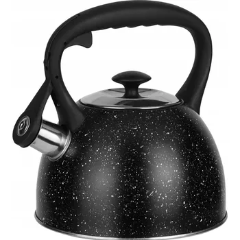 Konvice na čaj Rossner tradiční ocelová Konvice 2,5 l černá