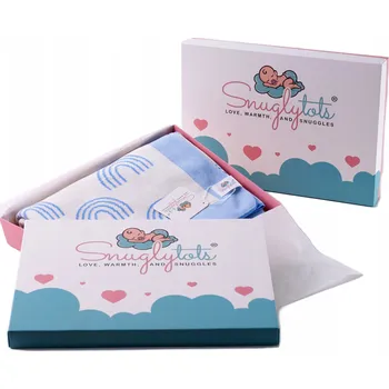 Prostěradlo Deka jako Dárek k 1. narozeninám - 90x100 cm - Snuglytots - Harmony - Safírová / Krémová