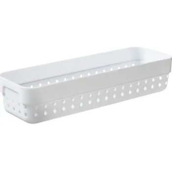 Úložný box PLAST TEAM Košík, organizér SEOUL 23,8 x 7,8 x 5 cm, bílý