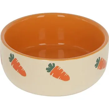 Keramická miska s potiskem mrkviček pro králíky varianta 100 ml