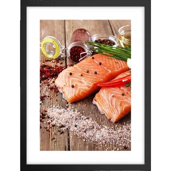 Obraz Obraz plakát v černém rámu do obýváku 30x40 gastronomie plakáty na zeď