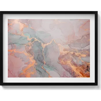 Obraz Obraz v černém rámu na zeď do obýváku kuchyně Mramor 80x60 cm