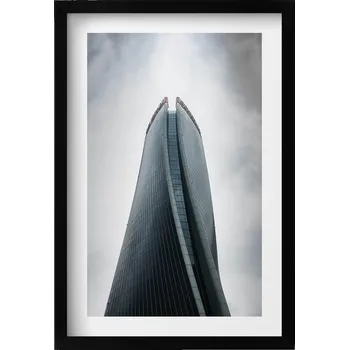 Obraz Dekorativní nástěnný obraz v rámu s grafikou Mrakodrap v Miláně 40x60 cm
