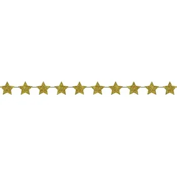 Vánoční dekorace Vánoční papírová girlanda Hvězdičky vánoční ozdoba 1,5 m 1 ks