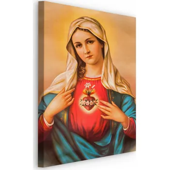 Obraz Náboženský obraz na plátně Srdce Panny Marie 40x60 cm