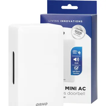 Domovní zvonek Drátový zvonek BIM BAM ke dveřím, dvoutónový, 230 V ORNO OR-DP-MR-148/PW