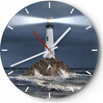 Hodiny Nástěnné hodiny do kuchyně 30x30 Krajina Skleněné hodiny do obýváku Tiché