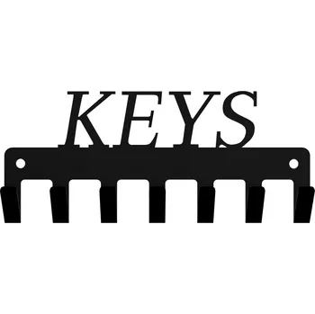 Věšák Věšák na klíče NÁPIS KEYS klíče černý loft