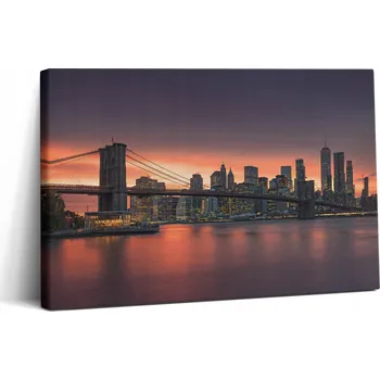 Obraz Obraz Na Plátně Krásný obraz na plátně do bytu, loftu: East River, New York, 30x20 cm