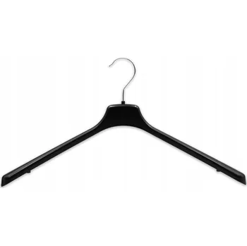 Věšák Věšák na oblečení černý plast 45 cm / 50 Ks