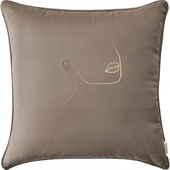 Polštář Polštář polštář 40x40 velur velvet Mademoiselle hnědý