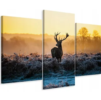 Obraz Obraz TRYPTYCH Jelen Zvíře Říjiště 3D 90x60