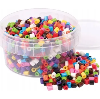 Dětské navlékací korálky Zažehlovací korálky 5 mm mix barev v dóze 1000 ks