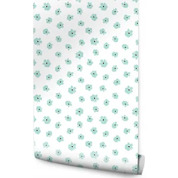 Fototapeta Tapeta Drobné Tyrkysové Květiny /163626739