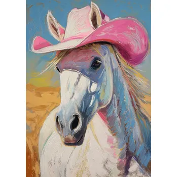 Plakát Plakát Růžový Klobouk bez rámu 21 x 29,7 cm