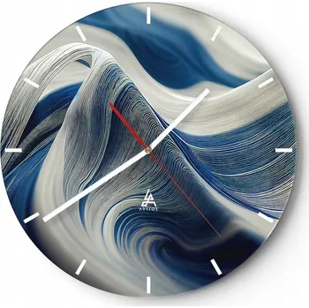 Hodiny Nástěnné hodiny do kuchyně 30x30 Barva Skleněné hodiny do obýváku Loft Tiché