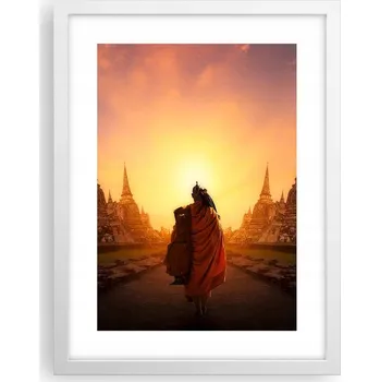 Obraz Obraz plakát v bílém rámu do obýváku 30x40 Thajsko plakáty na zeď