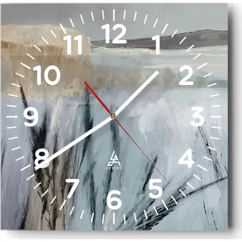 Hodiny Kuchyňské nástěnné hodiny 30x30 Světlé skleněné hodiny do obýváku Moderní Tiché