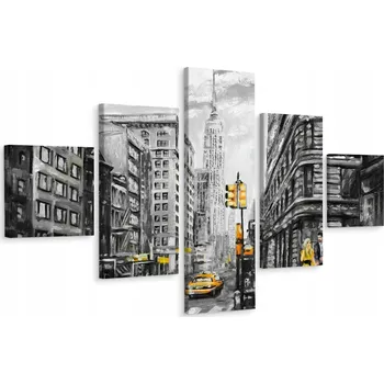 Obraz 3D Dekorativní obraz PĚTIDÍLNÝ New York 250x150 cm