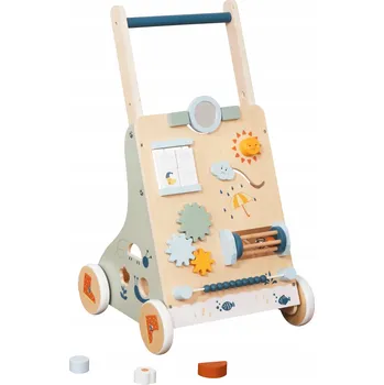 Odrážedlo SMYSLOVÝ MONTESSORI DŘEVĚNÝ ODRÁŽEDLO PRO DĚTI EDUKAČNÍ CHODÍTKO VOZÍK