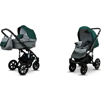 Kočárek Dětský kočárek 2v1 BabyLux Sky Lark - kombinovaný kočárek s hlubokou korbou a sportovní sedačkou