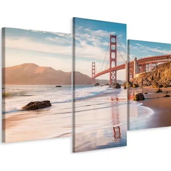 Obraz Obraz Triptych MOST Architektura Pláž 3D 90x60 cm